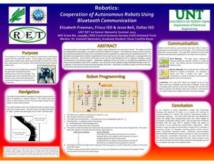 Primary view of object titled 'Robotics: Cooperation of Autonomous Robots Using Bluetooth Communication'.