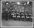 Thumbnail image of item number 1 in: '[Photograph of Gene Hall and the Laboratory Dance Band on the Teenage Downbeat Program]'.