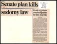 Clipping: [Clipping: Senate plan kills sodomy law]