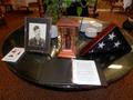 Photograph: [Ralph Pinkerton memorial table at TXSSAR Dallas Chapter meeting]