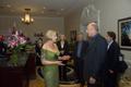 Photograph: [Dr. Phil and Gretchen Bataille converse inauguration reception]