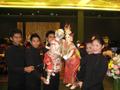 Photograph: [Puppeteers with traditional Thai puppets, 1]