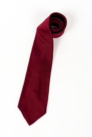 Primary view of object titled 'Burgundy repp necktie'.