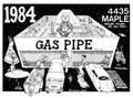 Artwork: [Gas Pipe 1984 Calendar illustration]