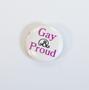 Photograph: [Gay and Proud Button, undated]