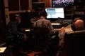 Photograph: [Three men in recording studio at the Jake Heggie Ahab Symphony recor…