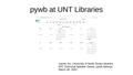 Presentation: pywb at UNT Libraries