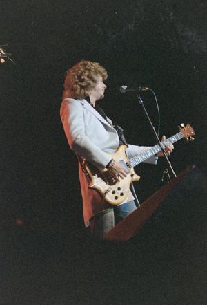 Primary view of object titled '[Bassist for Moody Blues performing]'.