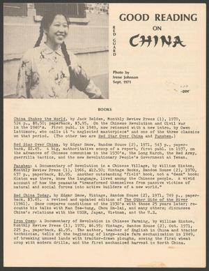 Primary view of object titled '"Good Reading on China"'.
