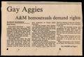 Primary view of [Clipping: Gay Aggies]