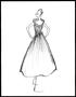 Artwork: [Sketch created by Michael Faircloth of a drop-waist dress with a col…