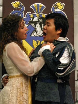 Primary view of object titled '[Haley Sicking and Kevin Park perform during "Roméo et Juliette" rehearsal, 5]'.