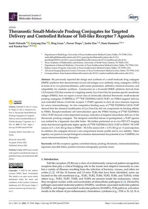 Theranostic Small-Molecule Prodrug Conjugates for Targeted Delivery and Controlled Release of Toll-like Receptor 7 Agonists