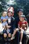 Photograph: Parents and children in traditional Akha clothing