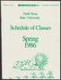 Book: North Texas State University Schedule of Classes: Spring 1986