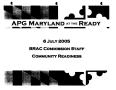Thumbnail image of item number 4 in: 'Community Readiness for BRAC Recommendations at Aberdeen Proving Ground - July 6, 2005'.