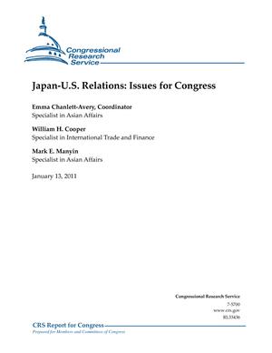 Primary view of object titled 'Japan-U.S. Relations: Issues for Congress'.