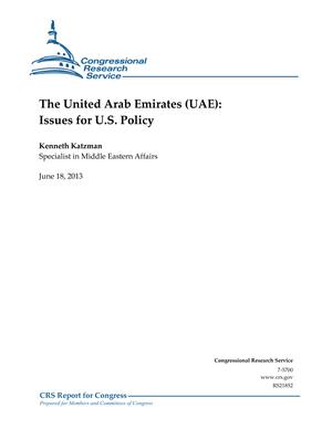 Primary view of object titled 'The United Arab Emirates (UAE): Issues for U.S. Policy'.