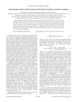Primary view of object titled 'First-principles analysis of lattice thermal conductivity in monolayer and bilayer graphene'.