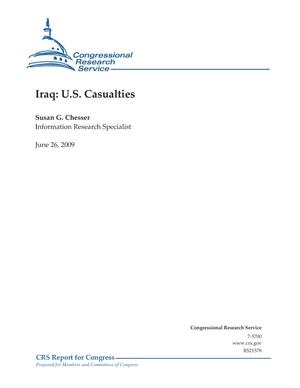 Primary view of object titled 'Iraq: U.S. Casualties'.