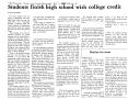 Clipping: Students finish high school with college credit