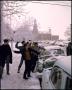 Photograph: [Snowball fight in front of Administration Building]