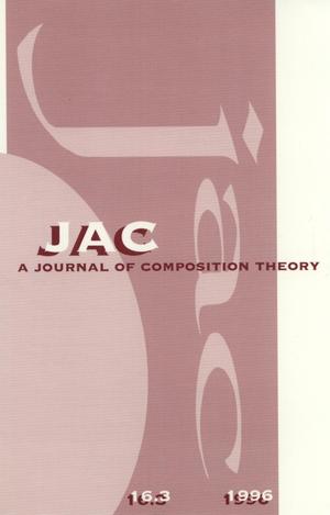 Primary view of object titled 'JAC: A Journal of Composition Theory, Volume 16, Number 3, 1996'.