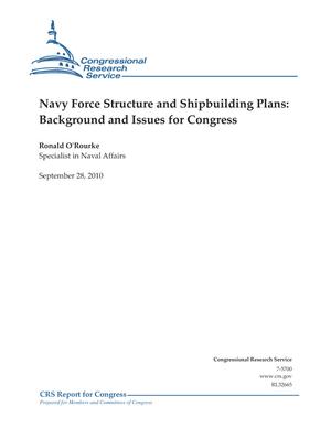 Primary view of object titled 'Navy Force Structure and Shipbuilding Plans: Background and Issues for Congress'.