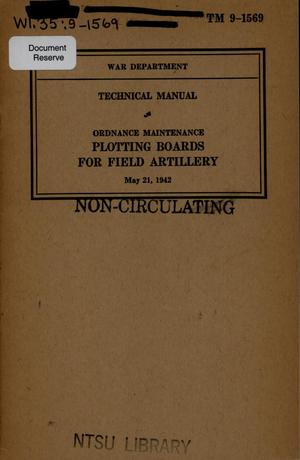 Primary view of object titled 'Ordnance maintenance : plotting boards for field artillery'.