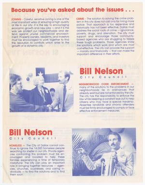 Primary view of object titled '[Campaign Advertisement for Bill Nelson]'.