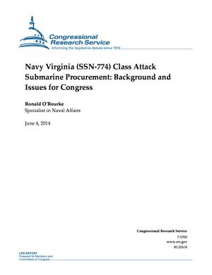 Primary view of object titled 'Navy Virginia (SSN-774) Class Attack Submarine Procurement: Background and Issues for Congress'.