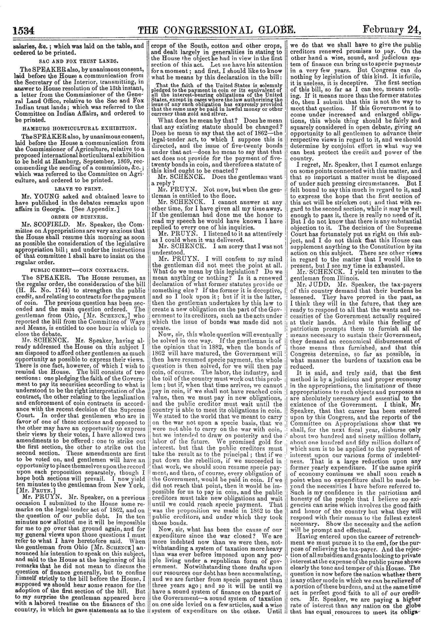 The Congressional Globe: Containing the Debates and Proceedings of the Third Session Fortieth Congress; Together with an Appendix, Comprising the Laws Passed at that Session
                                                
                                                    1534
                                                