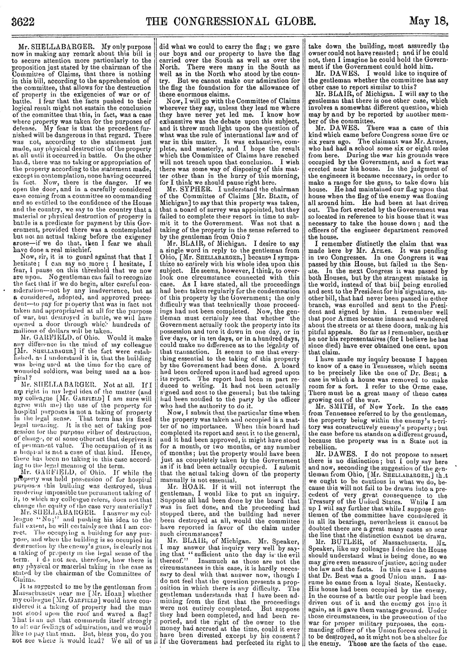 The Congressional Globe: Containing the Debates and Proceedings of the Second Session Forty-Second Congress; With an Appendix, Embracing the Laws Passed at that Session
                                                
                                                    3622
                                                