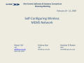 Presentation: Self-Configuring Wireless MEMS Network