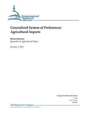 Primary view of object titled 'Generalized System of Preferences: Agricultural Imports'.