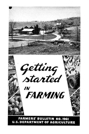 Primary view of object titled 'Getting started in farming.'.