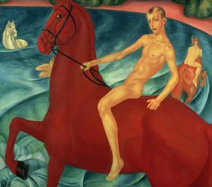 Primary view of object titled 'Bathing of the Red Horse'.
