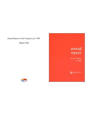 Primary view of object titled 'Annual Report to the Congress for 1980'.