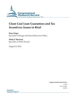 Primary view of object titled 'Clean Coal Loan Guarantees and Tax Incentives: Issues in Brief'.