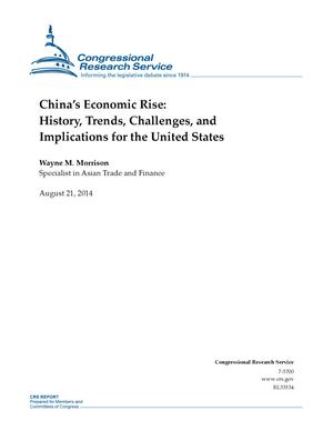 Primary view of object titled 'China's Economic Rise: History, Trends, Challenges, and Implications for the United States'.