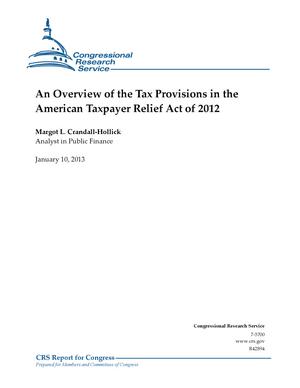 Primary view of object titled 'An Overview of the Tax Provisions in the American Taxpayer Relief Act of 2012'.