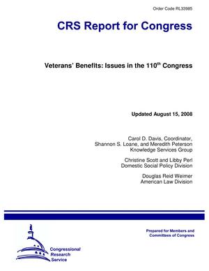Primary view of object titled 'Veterans' Benefits: Issues in the 110th Congress'.