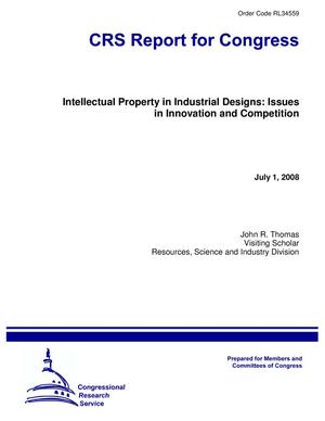 Primary view of object titled 'Intellectual Property in Industrial Designs: Issues in Innovation and Competition'.