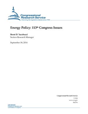 Primary view of object titled 'Energy Policy: 113th Congress Issues'.