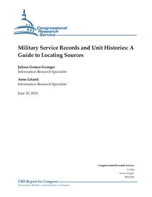 Primary view of object titled 'Military Service Records and Unit Histories: A Guide to Locating Sources'.