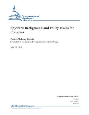 Primary view of object titled 'Spyware: Background and Policy Issues for Congress'.