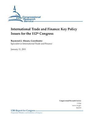 Primary view of object titled 'International Trade and Finance: Key Policy Issues for the 112th Congress'.