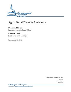 Primary view of object titled 'Agricultural Disaster Assistance'.