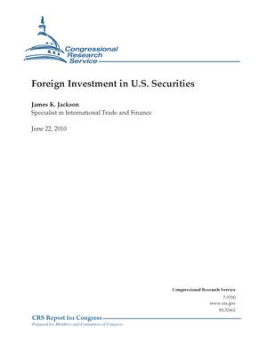 Primary view of object titled 'Foreign Investment in U.S. Securities'.