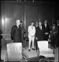 Primary view of [Press conference naming Dr. John J. Kamerick President of North Texas State University, May 8, 1968]